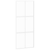 Fehér edzett üveg és alumínium tolóajtó 90 x 205 cm