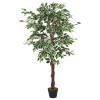 Zöld mű fikusz fa 630 levéllel 120 cm