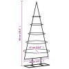 | fém karácsonyfa | állvánnyal 90 cm porszórt acél