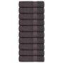 10 db antracit színű frogn kéztörlő 50 x 100 cm 360 g/m²