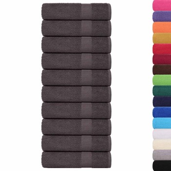 10 db antracit színű frogn fürdőlepedő 100 x 150 cm 360 g/m²