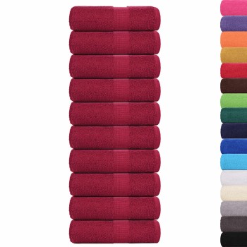 10 db bordó színű vendégtörölköző frogn 30 x 50 cm 360 g/m²