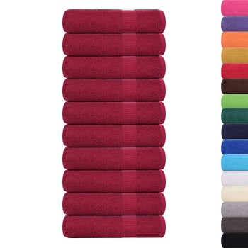 10 db frogn színű kéztörlő 50 x 100 cm 360 g/m²