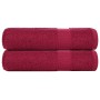 2 db bordói színű frogn fürdőlepedő 100 x 150 cm 360 g/m²