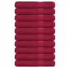 10 db frogn szaunatörölköző bordó 80 x 200 cm 360 g/m²