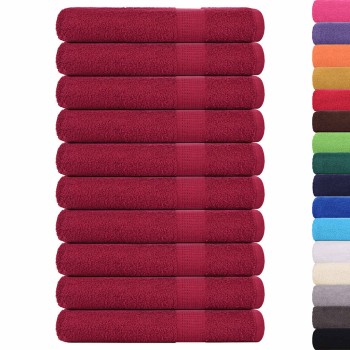 10 db frogn törölköző bordó 100 x 200 cm 360 g/m²