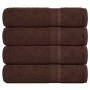 4 db frogn mintás kéztörlő barna 50 x 100 cm 360 g/m²