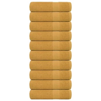 10 db arany színű frogn zuhanytörölköző 70 x 140 cm 360 g/m²