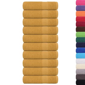 10 db arany színű frogn fürdőlepedő 100 x 150 cm 360 g/m²