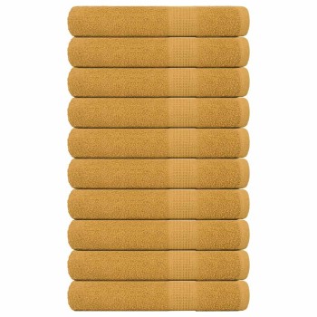 10 db frogn szaunatörölköző arany 80 x 200 cm 360 g/m²