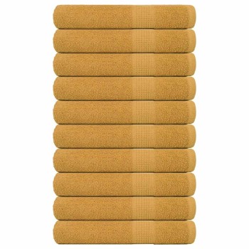 10 db frogn törölköző arany 100 x 200 cm 360 g/m²