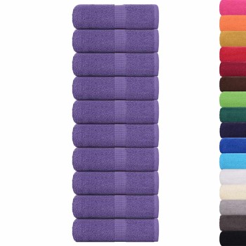 10 db frogn vendégtörölköző lila 30 x 50 cm 360 g/m²