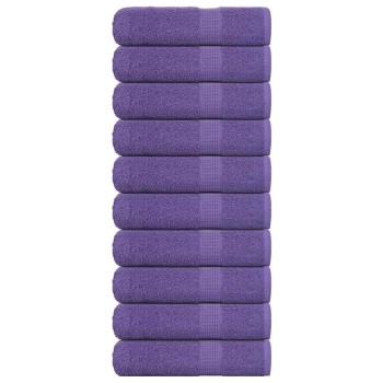 10 db frogn mintás kéztörlő lila 50 x 100 cm 360 g/m²