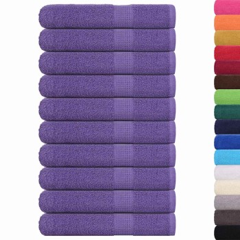 10 db frogn törölköző lila 100 x 200 cm 360 g/m²