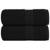 2 db fekete frogn mosdótörölköző 30 x 30 cm 360 g/m²