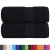 2 db fekete frogn mosdótörölköző 30 x 30 cm 360 g/m²