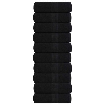 10 db frogn vendégtörölköző fekete 30 x 50 cm 360 g/m²