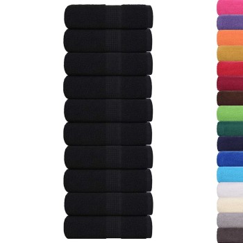 10 db frogn vendégtörölköző fekete 30 x 50 cm 360 g/m²