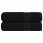 2 db frogn mintás kéztörlő fekete 50 x 100 cm 360 g/m²