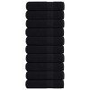 10 db frogn mintás kéztörlő fekete 50 x 100 cm 360 g/m²