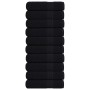 10 db frogn mintás kéztörlő fekete 50 x 100 cm 360 g/m²