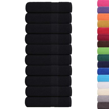 10 db frogn zuhanytörölköző fekete 70 x 140 cm 360 g/m²