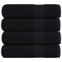 4 db frogn fürdőlepedő fekete 100 x 150 cm 360 g/m²