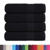 4 db frogn fürdőlepedő fekete 100 x 150 cm 360 g/m²