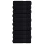 10 db frogn fürdőlepedő fekete 100 x 150 cm 360 g/m²