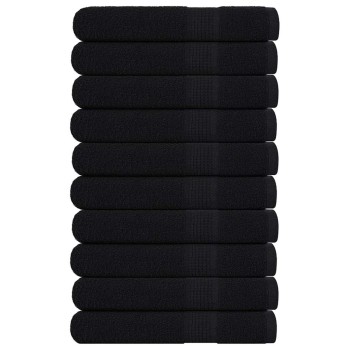 10 db frogn szaunatörölköző fekete 80 x 200 cm 360 g/m²