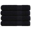 4 db frogn törölköző fekete 100 x 200 cm 360 g/m²