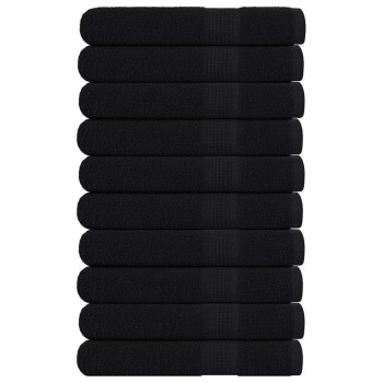 10 db frogn törölköző fekete 100 x 200 cm 360 g/m²