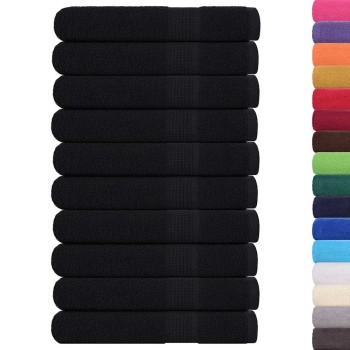 10 db frogn törölköző fekete 100 x 200 cm 360 g/m²