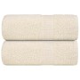 2 db krémszínű frogn mosdótörlő 30 x 30 cm 360 g/m²