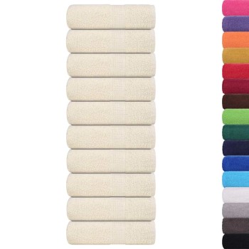 10 db frogn vendégtörölköző krémszínű 30 x 50 cm 360 g/m²