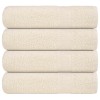 4 db krémszínű frogn fürdőlepedő 100 x 150 cm 360 g/m²