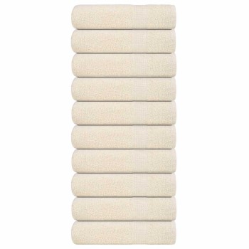 10 db krémszínű frogn fürdőlepedő 100 x 150 cm 360 g/m²