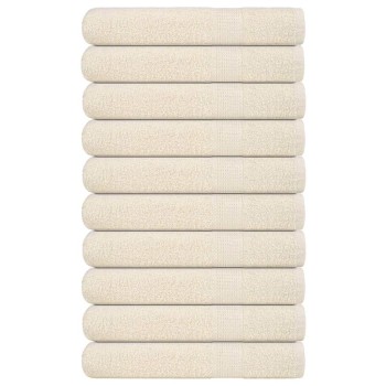 10 db krémszínű frogn törölköző 100 x 200 cm 360 g/m²