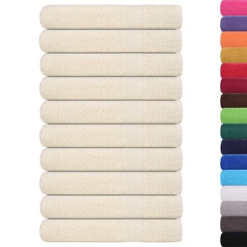 10 db krémszínű frogn törölköző 100 x 200 cm 360 g/m²