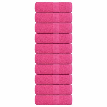 10 db frogn vendégtörölköző rózsaszín 30 x 50 cm 360 g/m²