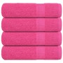 4 db frogn mintás kéztörlő rózsaszín 50 x 100 cm 360 g/m²