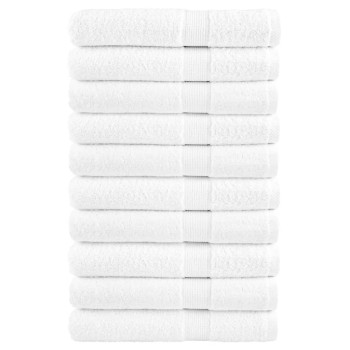 10 db prémium solund törölköző fehér 100 x 200 cm 600 g/m²