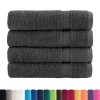 4 db prémium fürdőlepedő solund antracitszürke 70 x 140 cm 600 g/m²