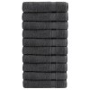Prémium fürdőlepedők solund 10 db antracitszürke 70 x 140 cm 600 g/m²