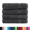 4 db prémium fürdőlepedő solund antracitszürke 100 x 150 cm 600 g/m²