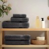 4 db prémium fürdőlepedő solund antracitszürke 100 x 150 cm 600 g/m²