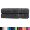 2 db prémium solund törölköző antracitszürke 100 x 200 cm 600 g/m²