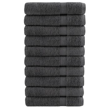 10 db prémium solund törölköző antracitszürke 100 x 200 cm 600 g/m²