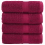 4 db prémium solund mosdótörlő bordó 30 x 30 cm 600 g/m²