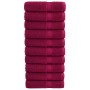 10 db prémium solund fürdőlepedő bordó 100 x 150 cm 600 g/m²